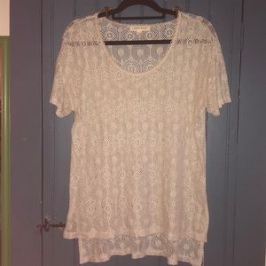 Sheer lace blouse